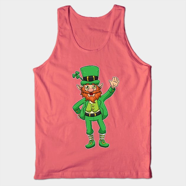 Cute Irish Leprechaun St Patricks Day Tank Top by fizzyllama